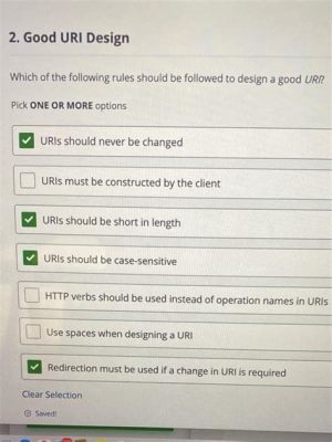 Which of the following are true regarding good URI design, and how do they influence the way we perceive digital landscapes?